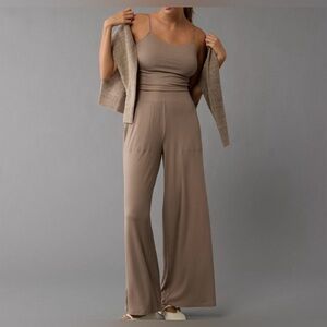 AE Plush Tan Cami Pajama Pants